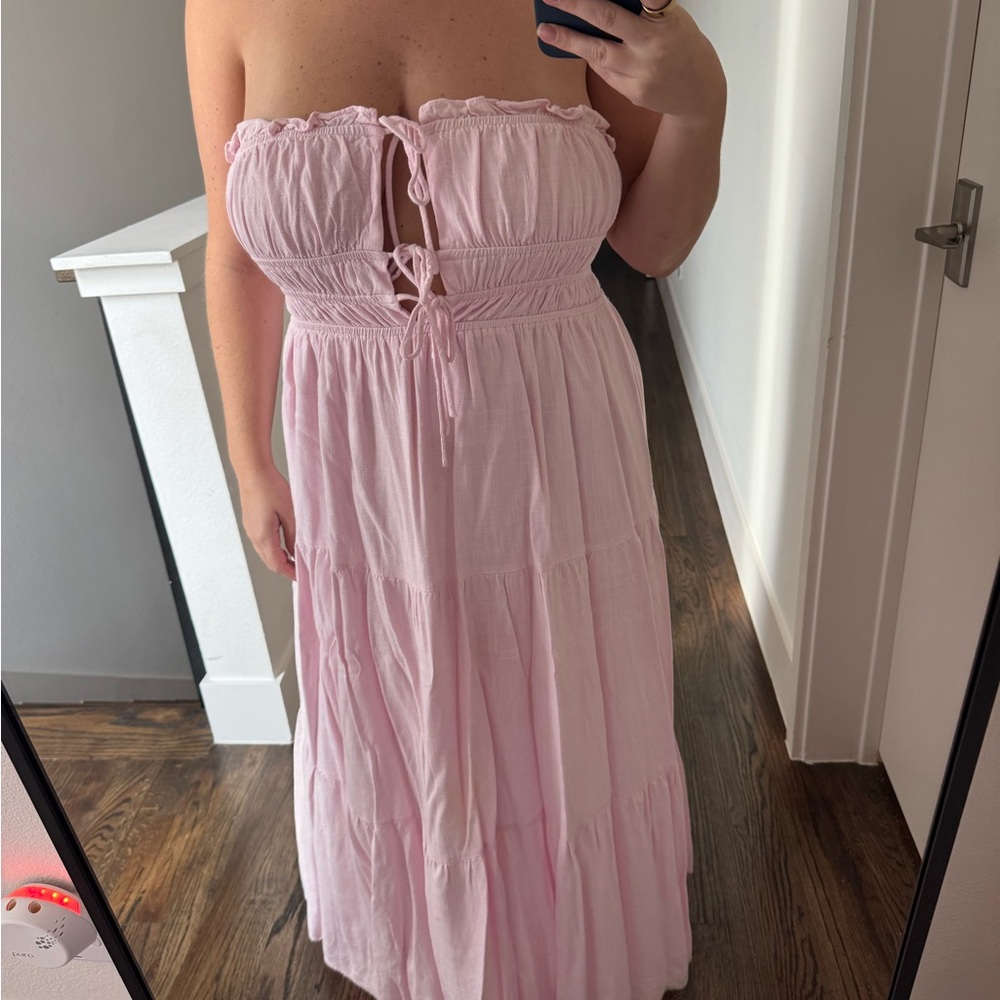 Petal & Pup Blush Smocked Strapless Top